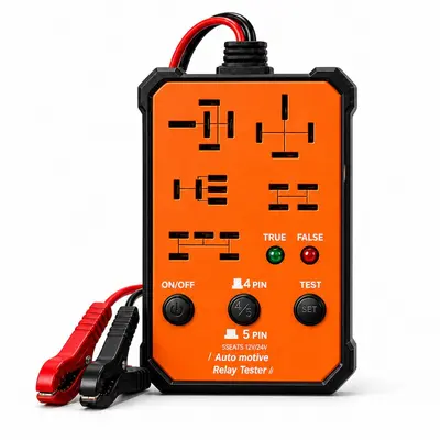 Car Relay Tester, 4-Pin and 5-Pin Relay Analyzer, 12V - 5