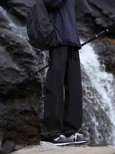 Erkek Su İtmez Softshell Outdoor Pantolon Sonbahar Bol Paça