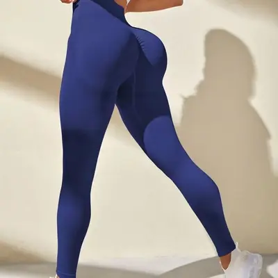Dikişsiz yoga taytı, yüksek bel, kalça kaldırıcı