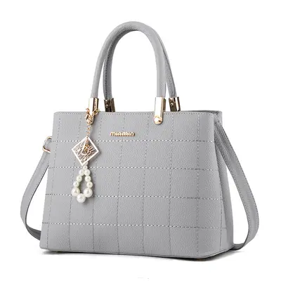 Women's Embroidered Plaid Single Shoulder Crossbody Bag, Large Capacity - 5