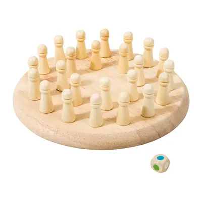 Kinder Holz Multifunktionales Memory-Schachspiel zur Förderung von Farberkennung, Gedächtnis und Kognition bei Babys, Tischspiel, pädagogisches Spielzeug