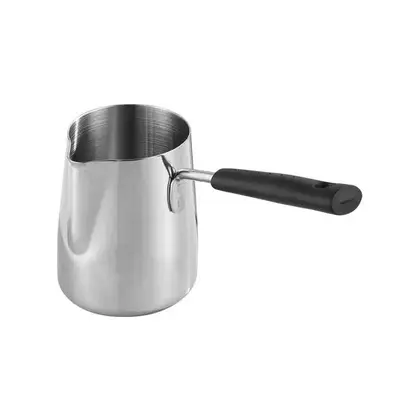 Stainless Steel Latte Art Pitcher and Cup, Long Handle, Milk Frothing