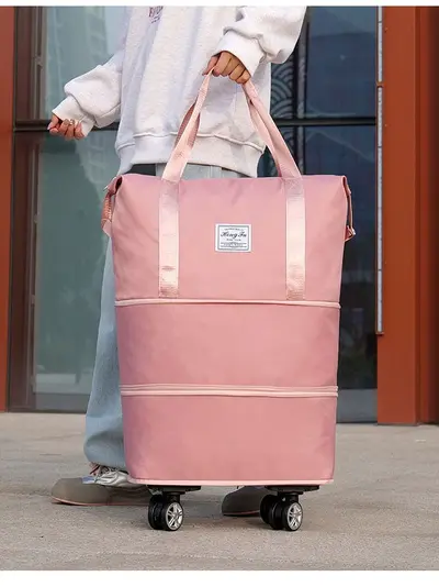 Grenzüberschreitende Reisetasche mit großem Fassungsvermögen, Nasswäsche-Trockenwäsche-Trennung, 360°-Rollen, Aufbewahrungstasche mit Erweiterung, Geschäftsreise- und Umstands-Reisegepäck - 3