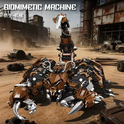 Mechanischer Wüstenskorpion Bausteine Zusammengefügt