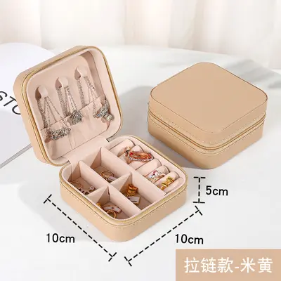 [TEMU Cross-Border Hot Style] Jewelry Box Storage Box Portable Earring Jewelry Box Necklace Box Ring Box - 12