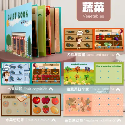 Montessori Quiet Sticker Book for Kids, Early Learning and Letters - 10
