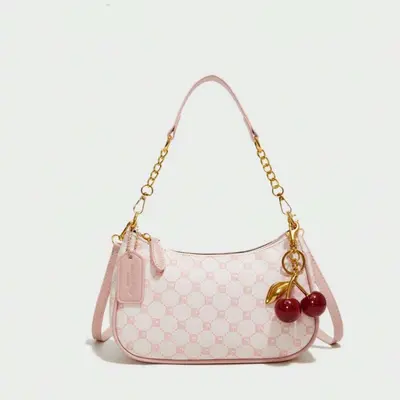 Vintage bedruckte Damen-Achseltasche mit Schultergurt