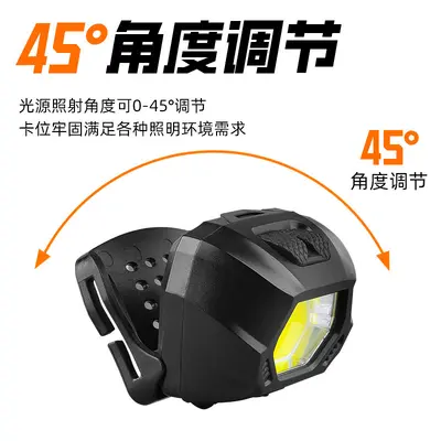 Flood Headlamp Long Battery Life Strong Light COB Red Light Super Bright Replaceable Battery Outdoor Head-Mounted Work Light USB Rechargeable