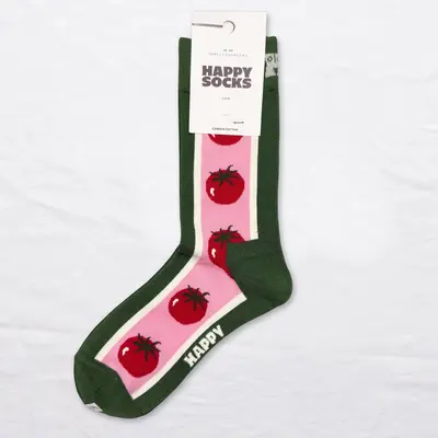Happy Sock Damen-Socken mittellang, Cartoon-Motiv, College-Stil