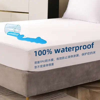 Wasserdichter Spannbettbezug aus Baumwolle mit TPU, Babybettschutz Klasse A