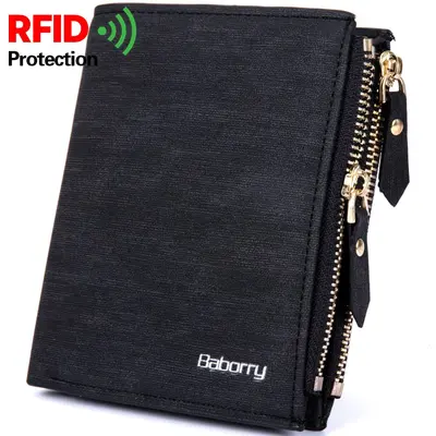 Herren-Kurzportemonnaie mit RFID-Schutz und Kartenfächern - 3
