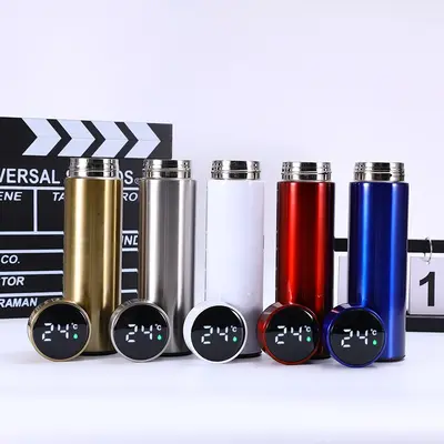 304 Paslanmaz Çelik Akıllı Termos Bardak, Taşınabilir, Büyük Kapasiteli, Logo Baskılı - 3