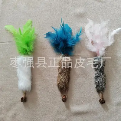Real Rabbit Fur Octopus Cat Toy - 5