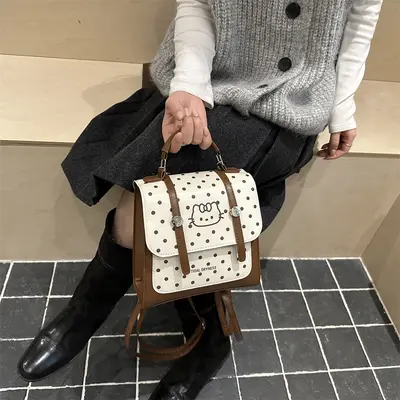 Women's Mini Backpack, Preppy Style Cute Handbag with Shoulder Strap - 4