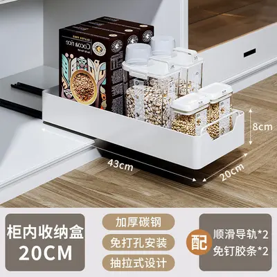 Kitchen pull-out basket, cabinet, under sink, no installation required - 12