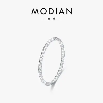 MODIAN S925 sterling silver flower ring, thin