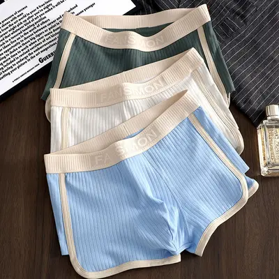 Slim Fit Erkek Boxer Külot Orta Bel Nefes Alabilen Çok Renkli - 5