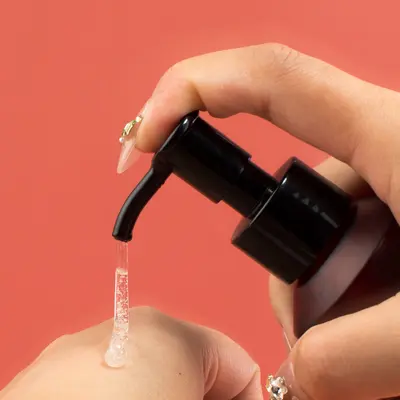Pumpspender-Flasche für Make-up-Entferner-Öl, lichtundurchlässige Glasflasche mit langem H