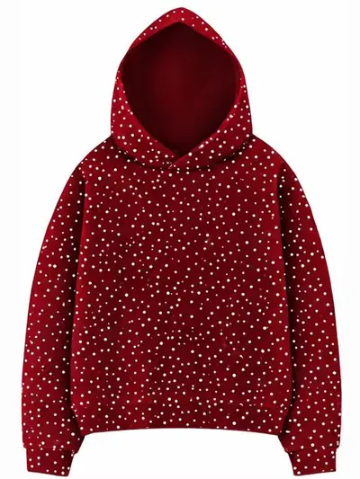 Amerikanischer Hoodie mit Sternen-Batikmuster, Herbst/Winter - 9