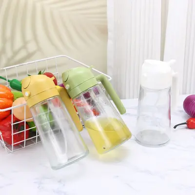 Glass oil spray bottle, 2-in-1 portable dispenser