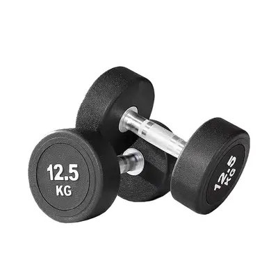 Tyronjian yuvarlak başlı kauçuk kaplı sabit dambıl fabrikadan doğrudan satış dökme demir sınır ötesi fitness ekipmanları erkekler için ev seti - 6