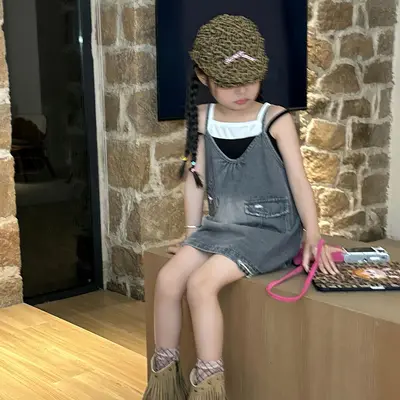 Kız Çocuk Leopar Desenli Yaz Şapkası, Güneş Koruyucu Bere