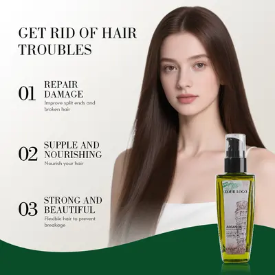 Moroccan Argan Hair Care Oil, Nourishing Repair for Dry and Damaged Hair, Leave-In Conditi