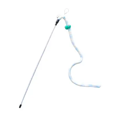 Tırtıl çanlı kedi oyuncağı, interaktif olta tipi kedi oyuncağı - 9