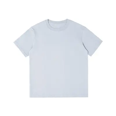 230g rundhals t-shirt kurzarm herren und damen sommer schwergewicht reine baumwolle lockere einfarbig basic t-shirt weiß bekleidung - 10