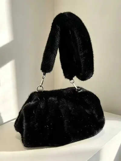 Women's Plush Pleated Cloud Shoulder Crossbody Bag - 6