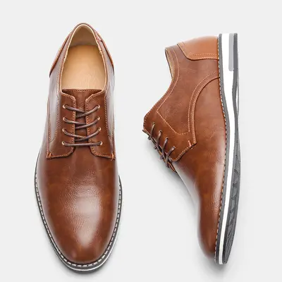 Retro Herren-Lederschuhe, poliert, große Größen, Freizeit - 6