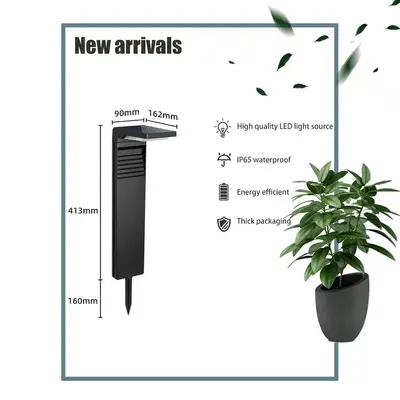 Güneş enerjili çim yer lambası, su geçirmez, modern minimalist bahçe aydınlatması
