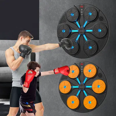 Müzikli boks makinesi akıllı ev yetişkin fitness elektronik duvar hedefi çocuk müzikli boks makinesi reaksiyon antrenman ekipmanı