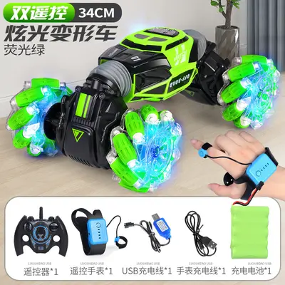 跨境手表手势感应变形遥控汽车男孩手指特技扭变四驱赛车儿童玩具 - 10