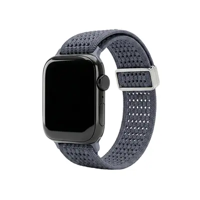 Apple Watch 11 uyumlu naylon örgü delikli elastik kordon - 11