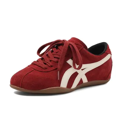 Women's Soft Leather Thick-Sole Forrest Gump Casual Sneakers
