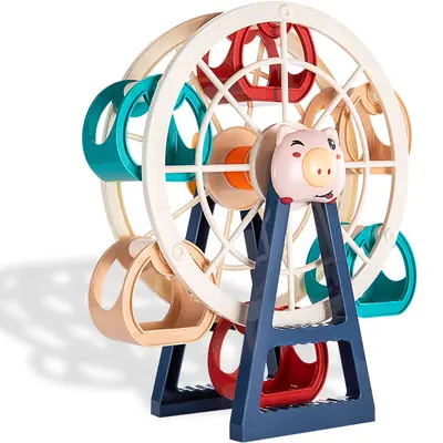 Children's Large Building Blocks Set, Ferris Wheel and Windmill - 6