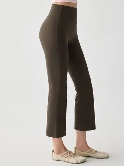 Damen Yogahose mit Mikro-Flare, Sommer, 7/8-Länge