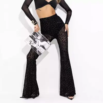 Women's High-Waist Knitted Casual Pants, Leg-Lengthening Fit