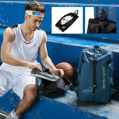 Waterproof basketball backpack with shoe compartment