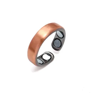 AliExpress cross-border popular dual magnetic ring, metal shiny creative jewelry, Europe and America open-ended couple rings, accessories - 11