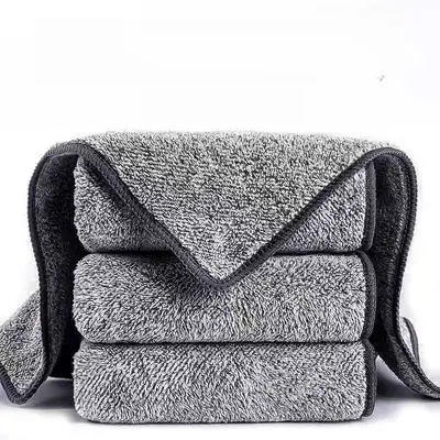 Bamboo Charcoal Kitchen Cleaning Cloth, Oil-Resistant Thick Dishcloth