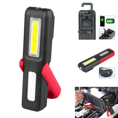 USB Rechargeable COB LED Work Light, Magnetic, Stand-Type - 2
