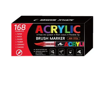 Direct-fill Soft-tip Acrylic Marker Pen 418 Colors Art Drawing Stationery Set for Children DIY Doodling Pen Wholesale - 6