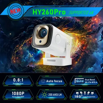 Cross-border HY300Ultra Projeksiyon Cihazı 1080P HD 4K Akıllı Ev Taşınabilir Mini HY300 Projektör - 3