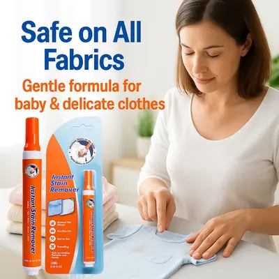 [Dropshipping] No-wash stain remover pen for white clothes, removes oil stains, hot pot, barbecue, blood stains, jam, and mid-stain residue from dry cleaning agents.