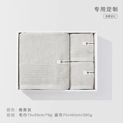 Cotton towel set, 3-piece, gift box - 8