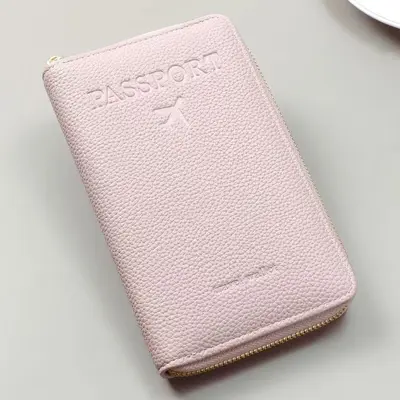 RFID Pasaport Cüzdan Belge Çantası Seyahat Fermuar - 7