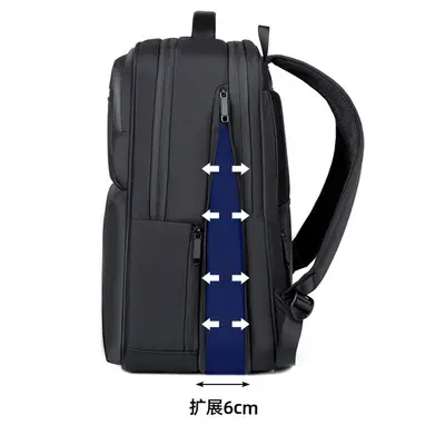 Expandable Men's Business Backpack with Laptop Compartment - 4