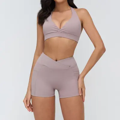 Yoga seti, çıplak hisli, dik yaka, fermuar - 8